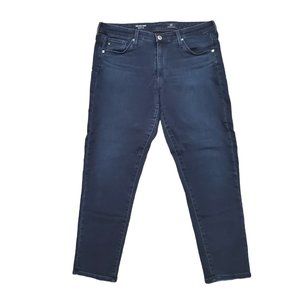 AG Stilt Crop 30R (Meas 31x26 8.5" Low Rise) Cigarette Stretch Dark Jeans A18
